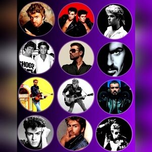 George Michael Button Pins 80's Music Pins